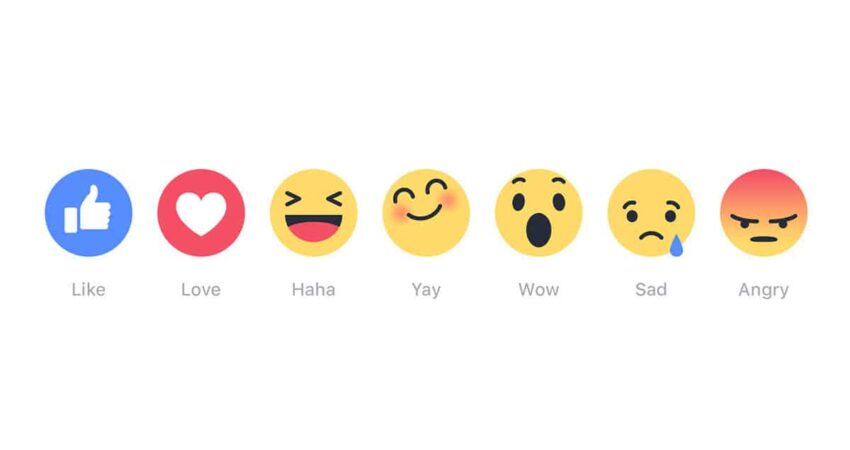 reactions από το Facebook